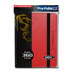 Pro-Folio BCW Red 9-Pocket LX Deluxe Embossed Leatherette 360 Card Album w/Sideload Pages